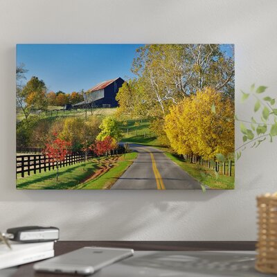 Rural Autumn Landscape II, Bluegrass Region, Kentucky, USA' Photographic Print on Canvas -  East Urban Home, AF3C2C0542DC476CBBBACDC396F799F2