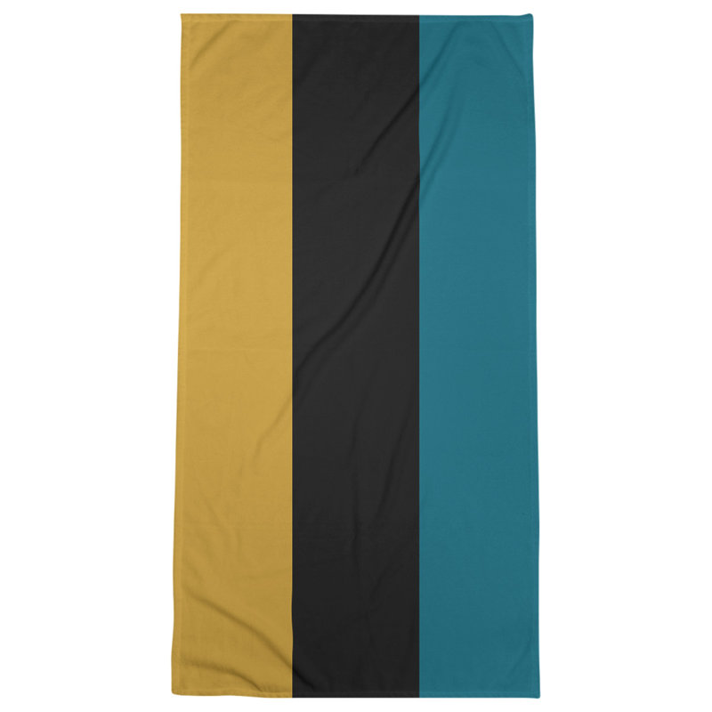 Bath Towel, Gold/Black/Green
