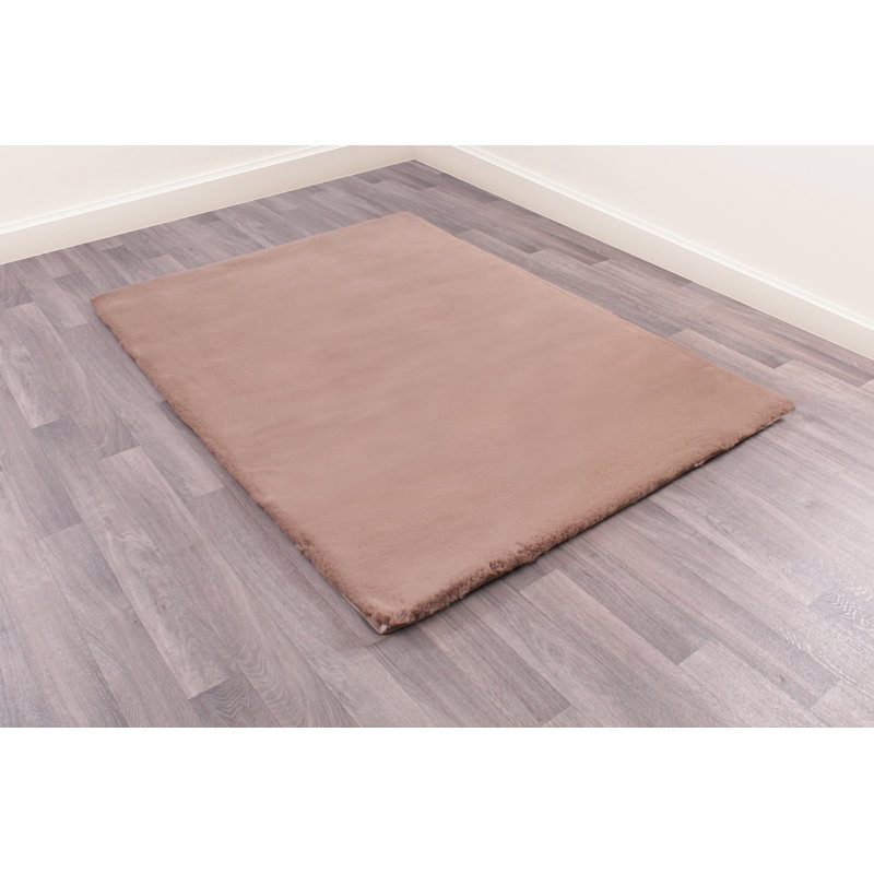 Rainer Solid Colour Hand Woven Shag Area Rug, Rectangle 60 x 100cm
