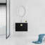 Meuble-lavabo mural de 24 po, noyer noir, avec lavabo charmant, meuble-lavabo moderne, décoration en châtaignier, une variété de rangement suffisante, lavabo en céramique chic et poignée en métal-2141089131-2141089129