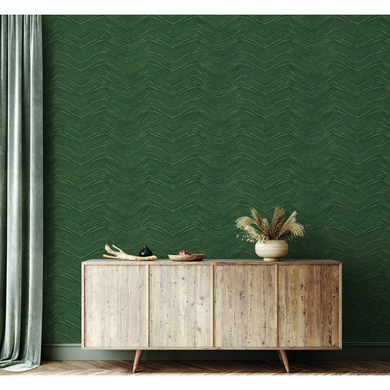 Rouleau de papier peint L 33 pi x l 20,5 po Crystell, Vert trèfle