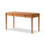 Bureau rectangulaire en bois massif avec 2 tiroirs Burlywood-1469798259