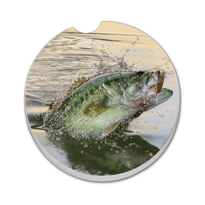 Bass Eruption Single Round Absorbent Stone Car Coaster