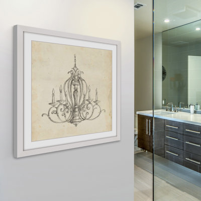"Classical Chandelier I", reproduction encadrée
