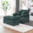 Upholstered Armchair with Ottoman-1408386678