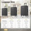 Hardshell Luggage Sets 3 Piece Double Spinner Wheels Suitcase With Handle Password Lock