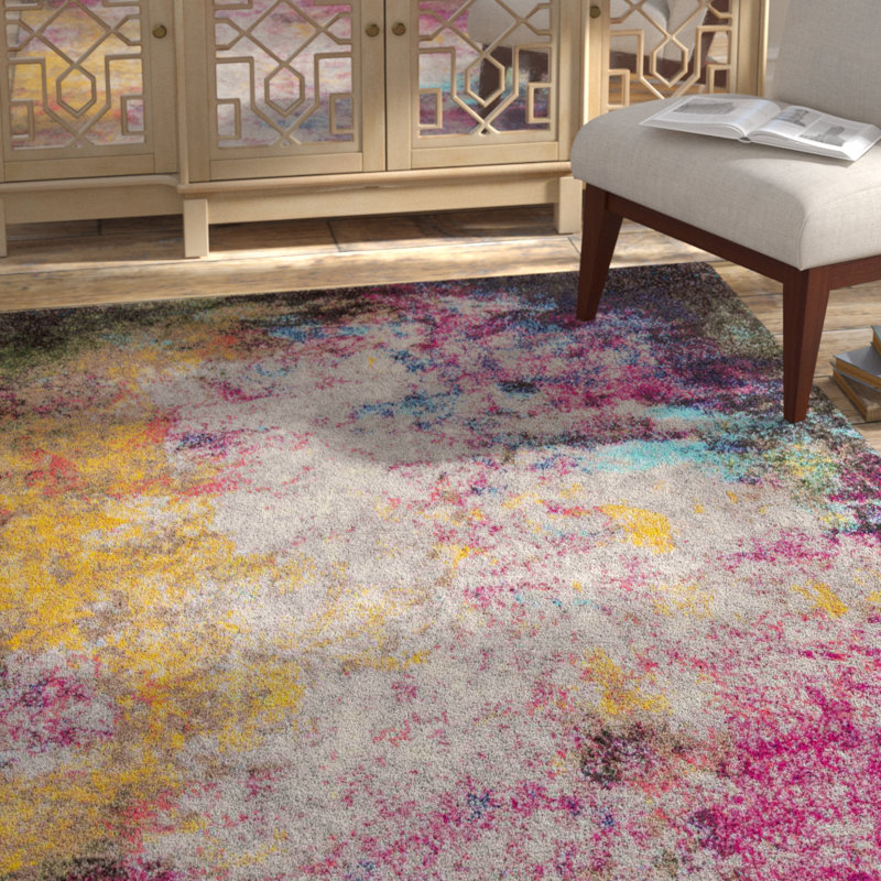 Abstract Indoor Rug, Rectangle 4'1" x 6'