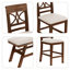Ensemble de table de salle à manger à hauteur de comptoir 6 pièces en bois de style rustique avec tablette de rangement, 1 banc et 4 chaises, facile à assembler-1932557184-1932557186
