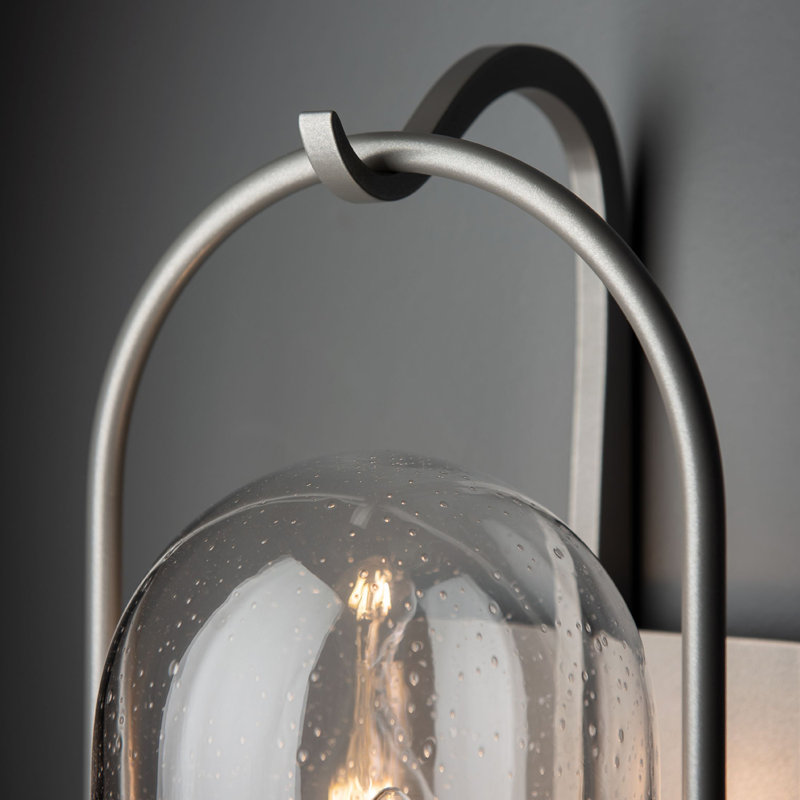 Davis Outdoor Sconce - 8.1"L x 7.4"W x 18"H - Coastal Bronze, Coastal Burnished Steel