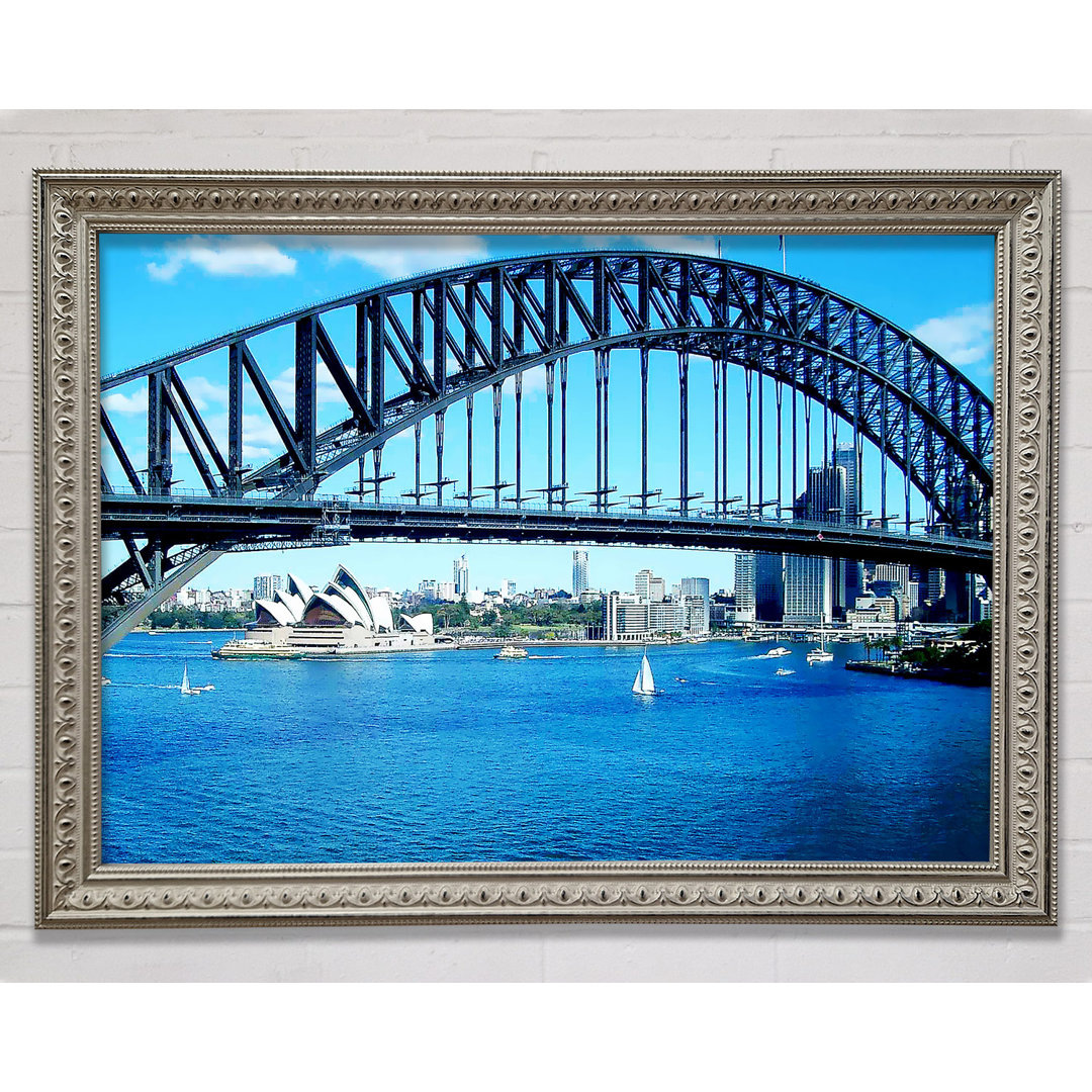 Gerahmtes Poster Sydney Harbour Bridge Opera House Ansicht