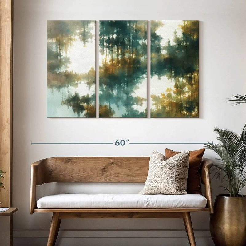 Avery Abstract Green Forest View, 32" H x 50" W