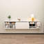 Bureau flottant, table murale, bibliothèque modulaire en bois blanc avec poste de travail rabattable-1157270743
