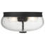 Plafonnier encastré 2 lumières Lindsay - Finition noir mat