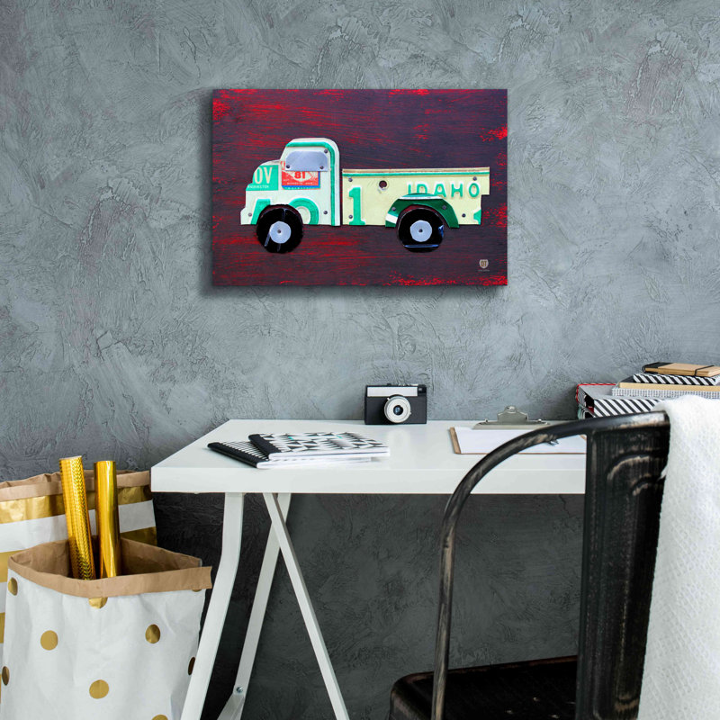 «Pickup Truck» Epic Graffiti par Design Turnpike, estampe numérique sur toile, 18 po x 12 po