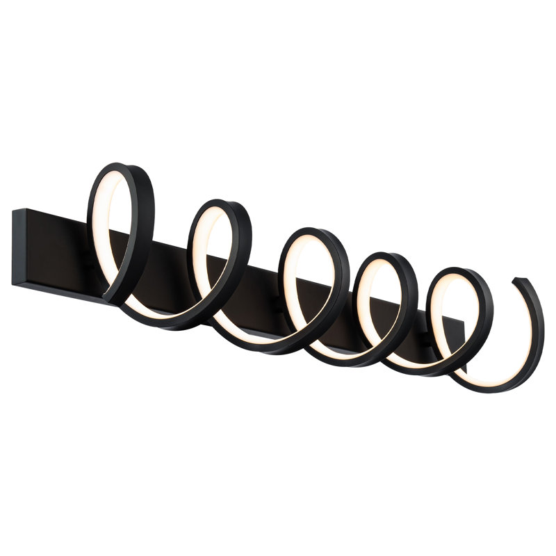1 - Light LED Vanity Light, Black
