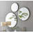 Alcantera Round Metal Frame Wall Mirror Simple and Elegant Modern Design-75322304-75322305