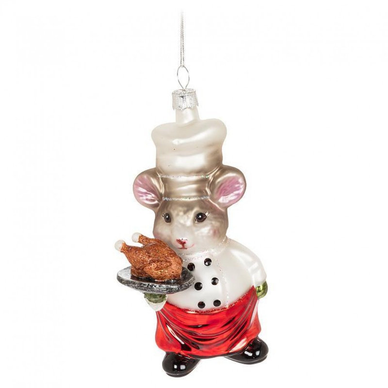 Chef Mouse Withturkey Ornament
