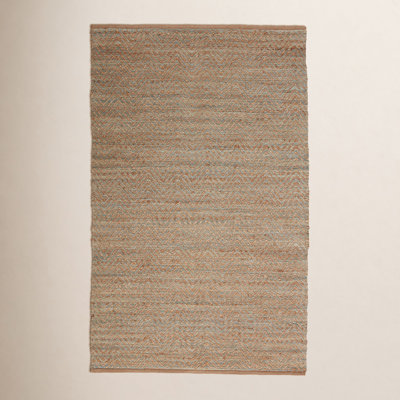 Caroline Tan Hand-Woven Chevron Rug