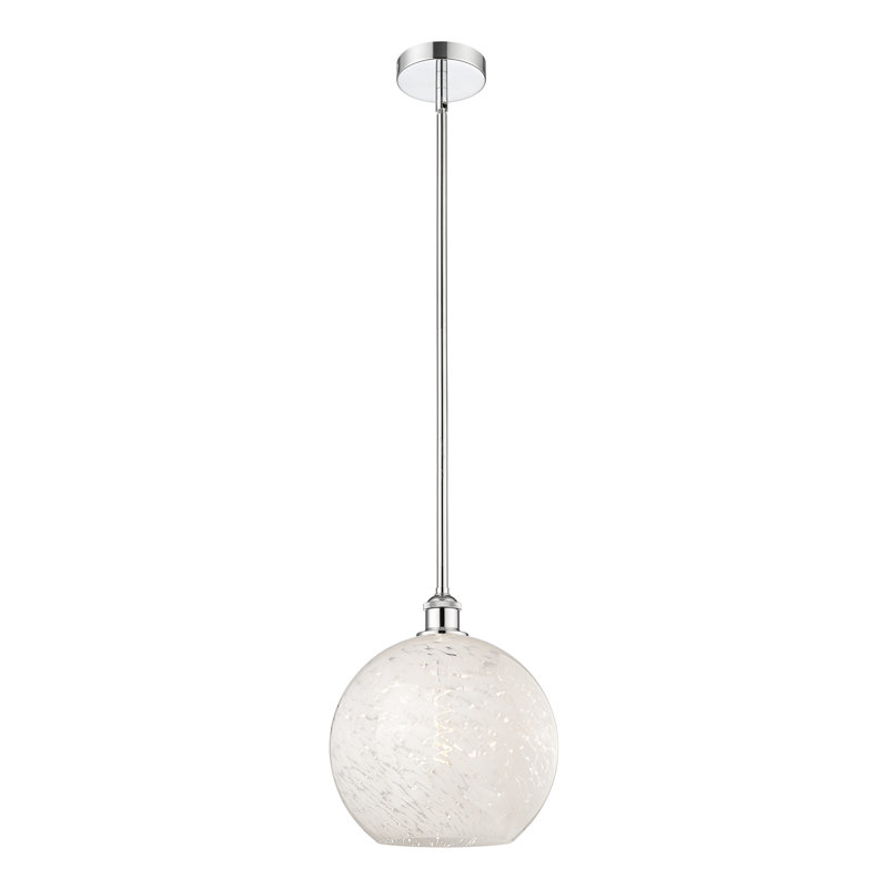 Luminaire suspendu 1 lumière Ivana, Chrome poli, H 11,25 po x l 10 po x P 10 po