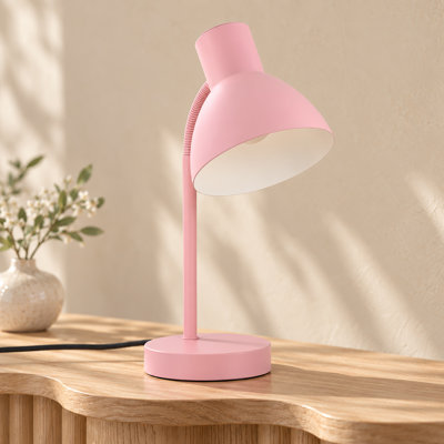 2-Light White Dimmable Modern Cone Table Lamp