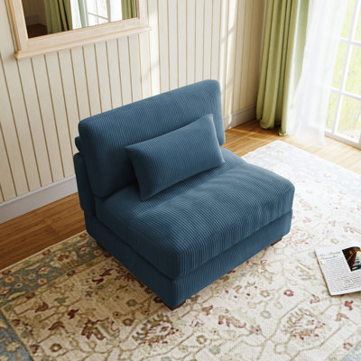 Upholstered Corduroy Armless