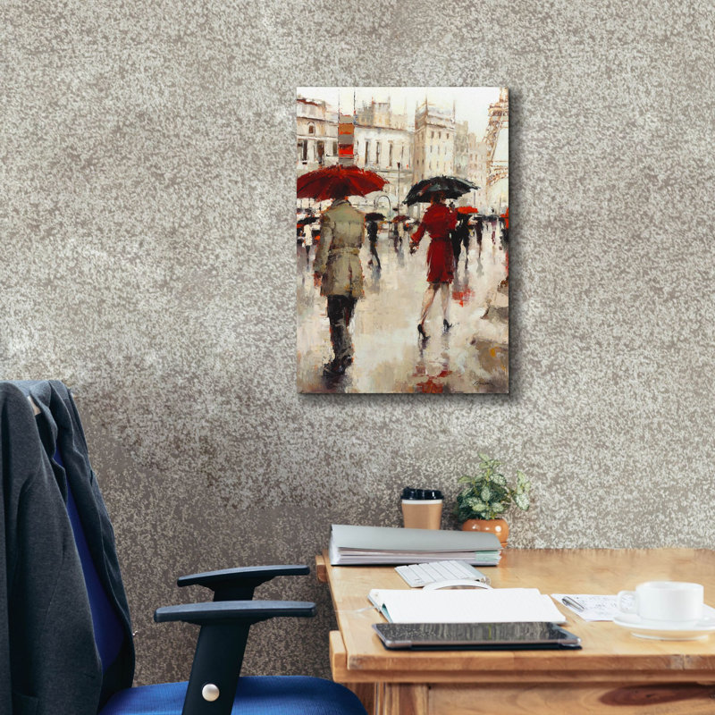 «Parting on a Paris Street» par Lorraine Christie, estampe numérique sur toile, H 26 po x l 18 po x P 0,75 po