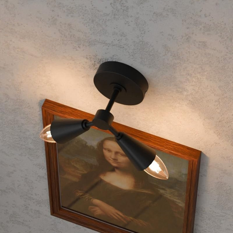 Bocchino Armed Sconce, Black