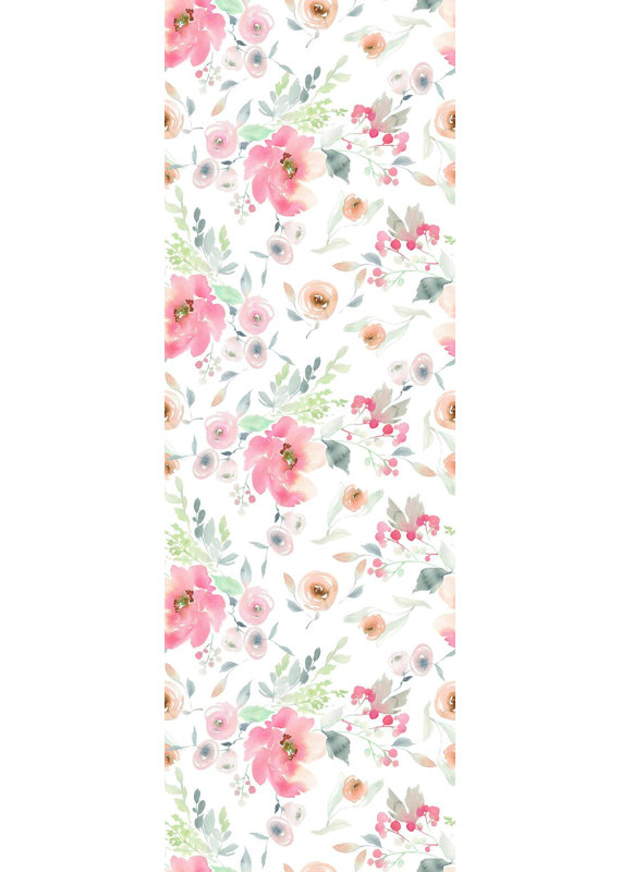 Rouleau de papier peint adhésif à motif de pivoines amovibles L 6,25 pi x l 25 po Christofferso