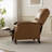 Upholstered Faux Leather Push-Back Manual Recliner-84053348
