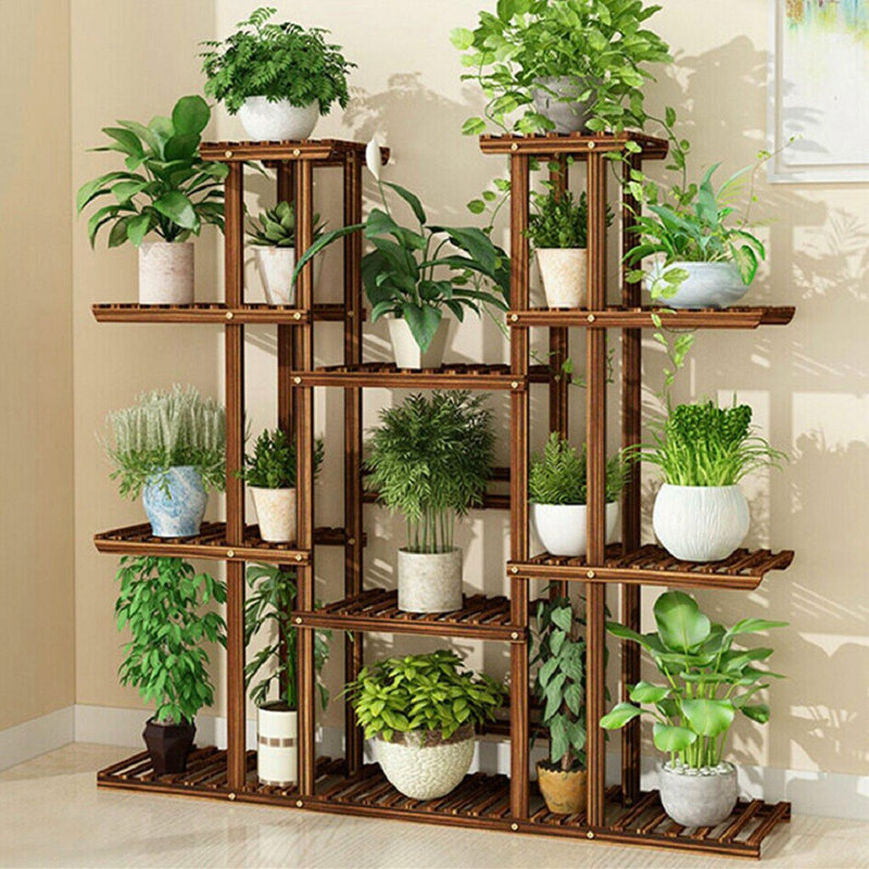 Solid Wood Plant Stand 11 Tier