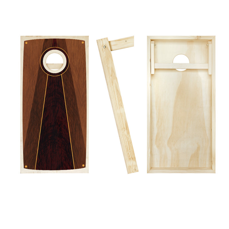 Ensemble de cornhole en coton résistant aux intempéries avec sacs, Rouge/noir