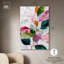 Art mural avec palmier rose, art expressif, prêt à accrocher, 36 x 54-571978088