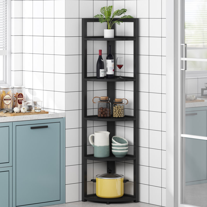 Corner Bookcase, Black