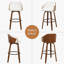 Ensemble de tabourets de bar pivotants en cuir Mahtab (disponibles en 3 ou 4 pièces)-1254270992-1254270995-1254271082