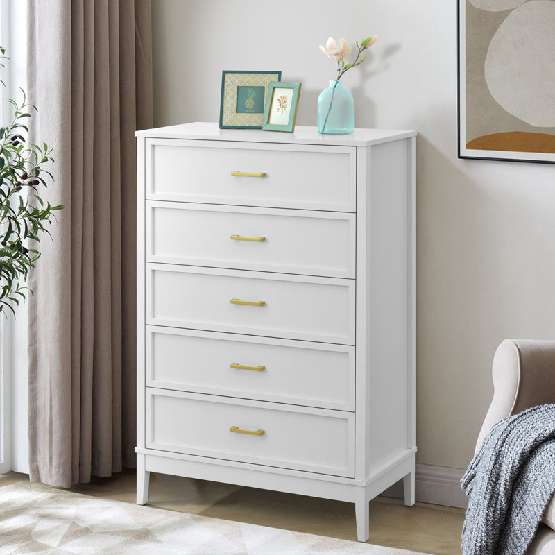 78cm W 5 - Drawer Chest of Drawers, White
