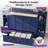 Wilkinson Farmhouse Full Murphy Bed with Bedside Tables, 3 Storage Drawers & Charging Station, Navy-1250068968-1250068969
