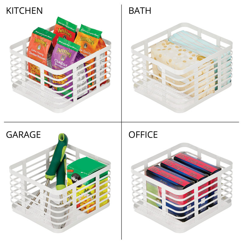 Panier Carson 10 x 9 x 6, Blanc mat