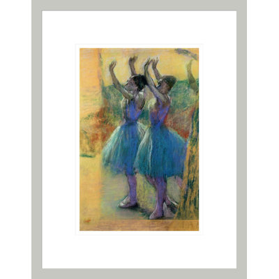 «Two Blue Dancers» par Edgar Degas, impression giclée encadrée