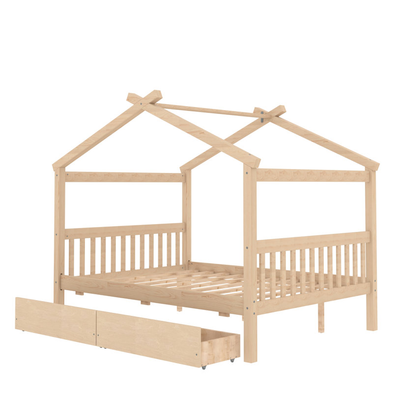 Kids Daybed with Drawers, Natural
