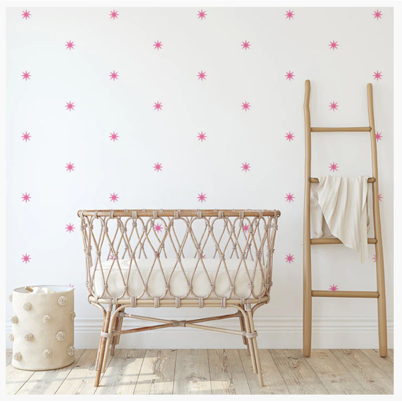 Adhésif décoratif étoiles, Rose