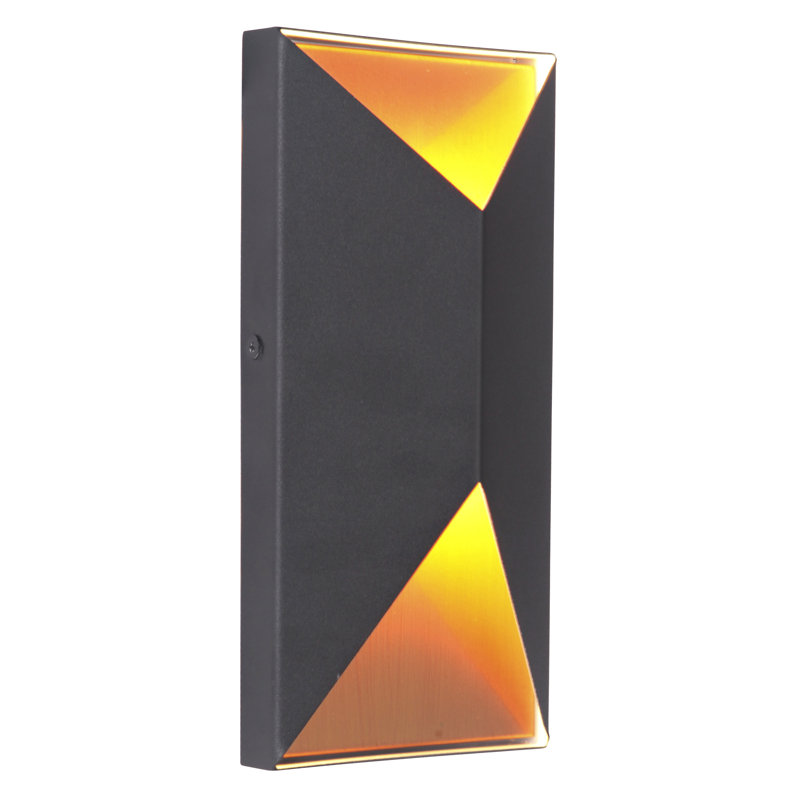 Modern Brass & Black Dimmable LED Wall Sconce