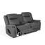 Causeuse électrique surdimensionnée en microfibre de 76 po de large avec rangement pour console, USB, deux porte-gobelets et bande DEL latérale-361100661