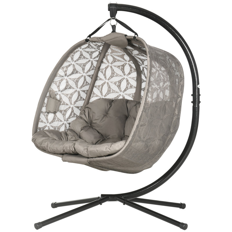Nesconset Double Egg Chair with Stand