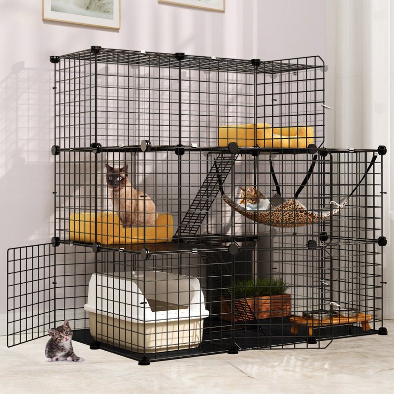 Cage à chat 3 couches Draedyn