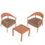 Ensemble de chaises d'appoint 2 pièces Modern avec table basse-120229976