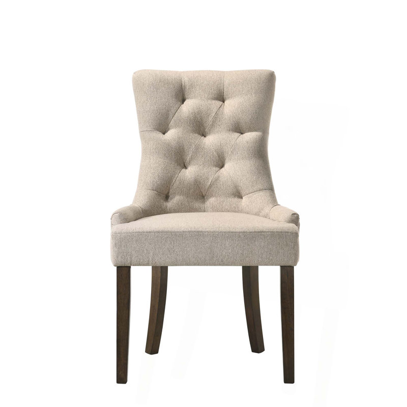 Chaise d'appoint, chaise d'appoint, ensemble de 2, Polyester beige