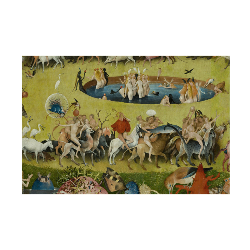 Hieronymus Bosch The Garden Of Earthly Delights, 1490-1500 Canvas Art, 12" H x 19" W