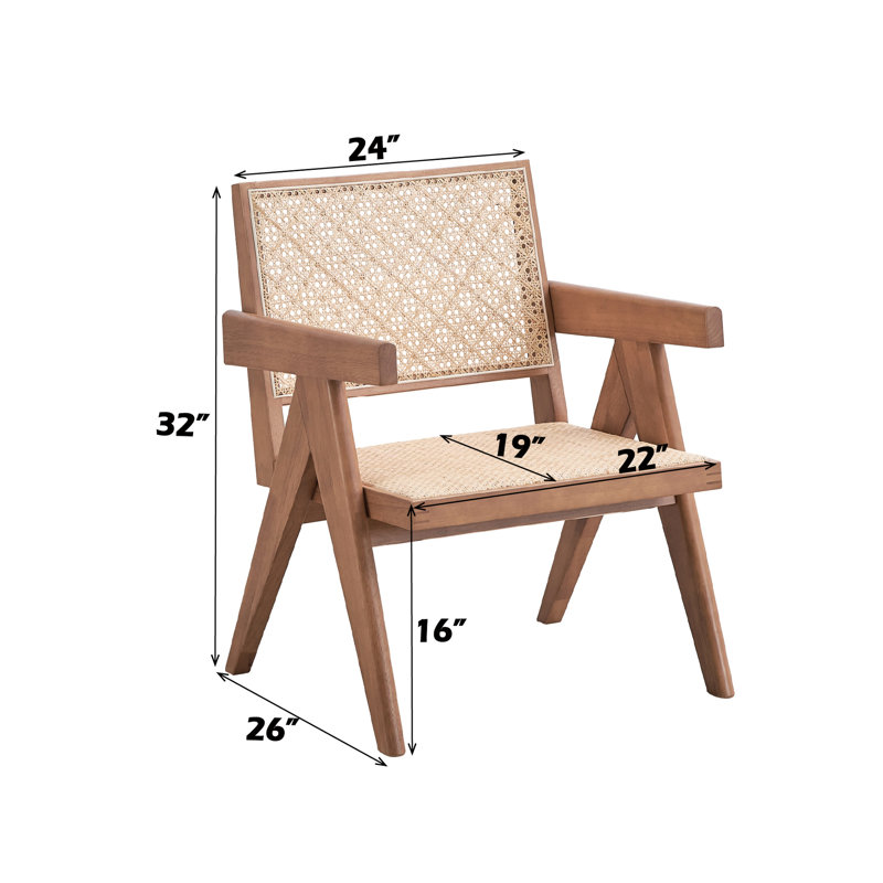 Chaise d'appoint naturelle - siège de 22 po de largeur, 16 po de hauteur, 19 po de profondeur, assise polyvalente avec finition de 32 po de hauteur, confortable et moderne