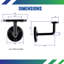 4X Black Handrail Brackets For Wooden Or Metal Stair Handrails