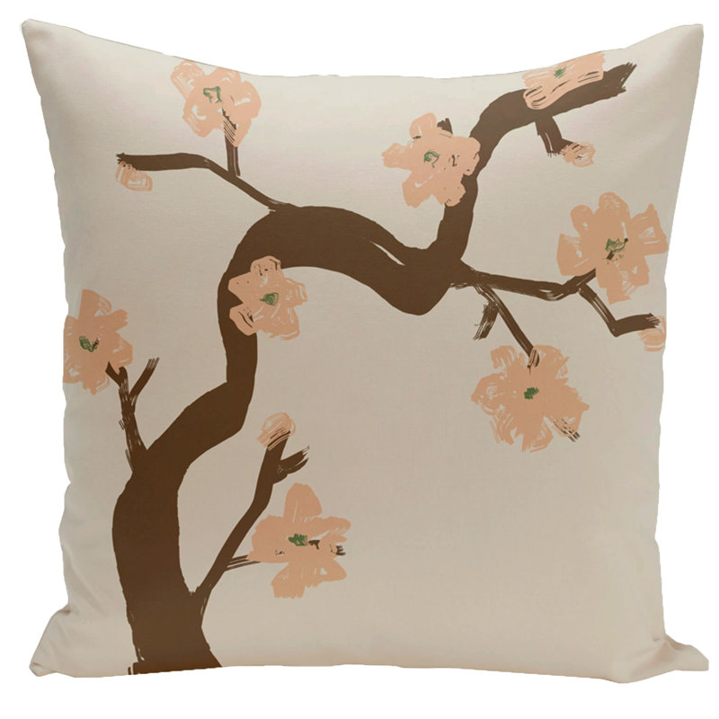 Housse et insert floral floral, H 16 po x l 16 po, Pêche